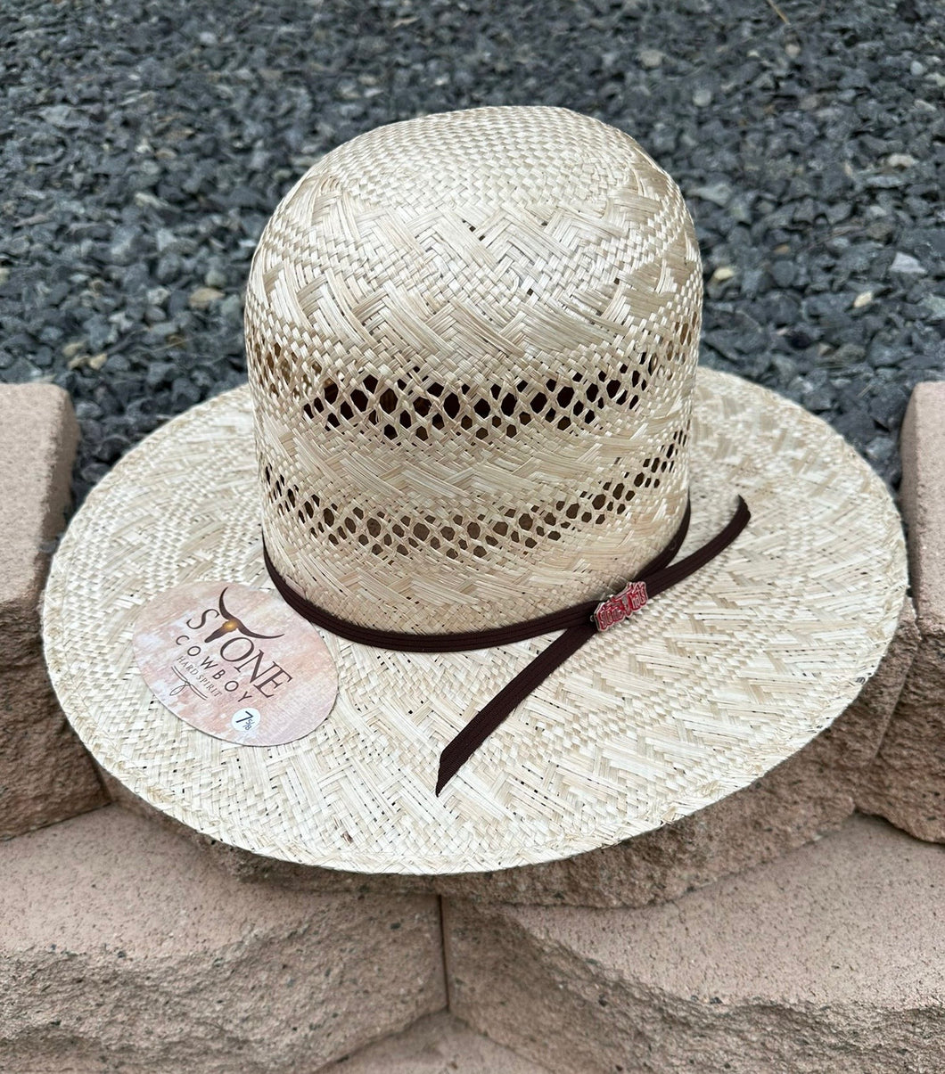 Stone 6x Sisol Open Crown Straw Hat