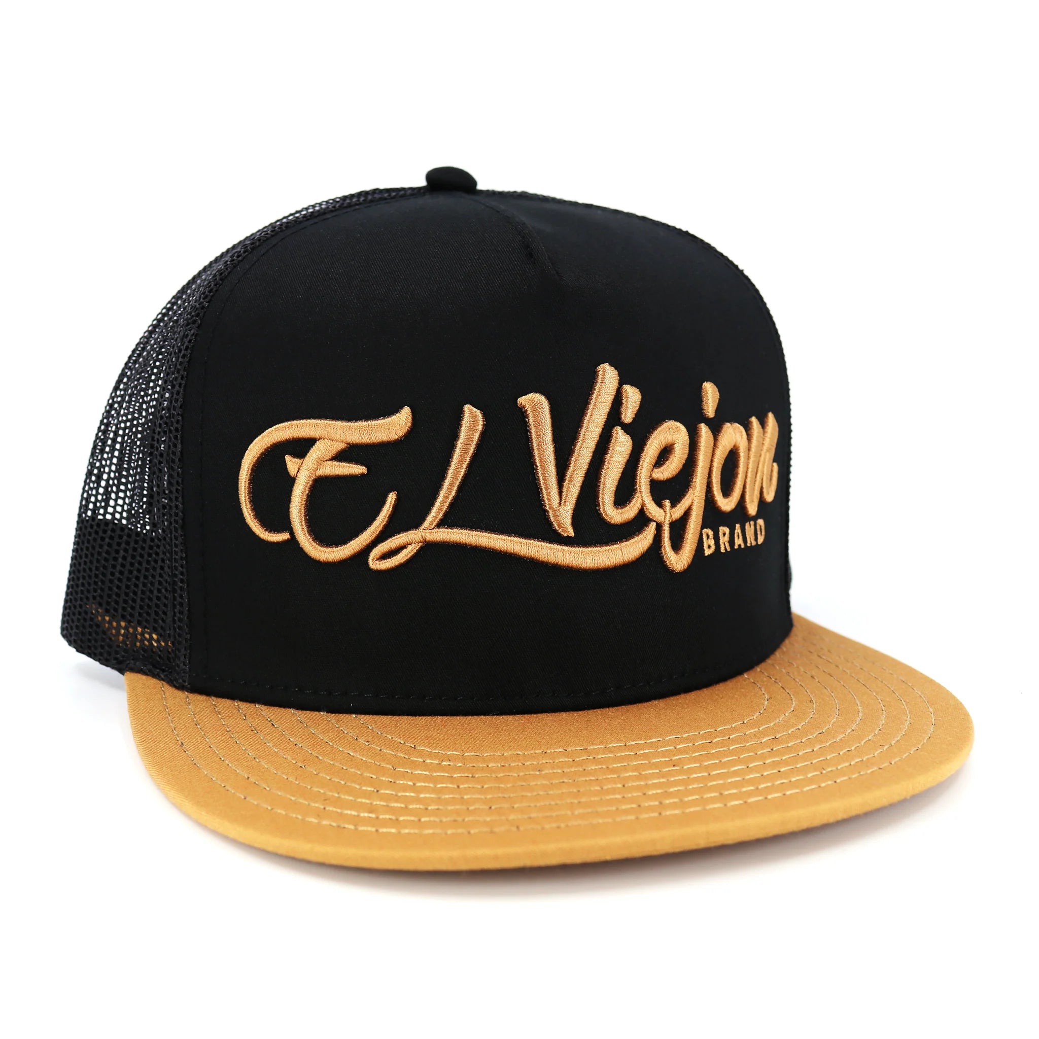 El Viejon Brand La Original Black Flat Visor Hat