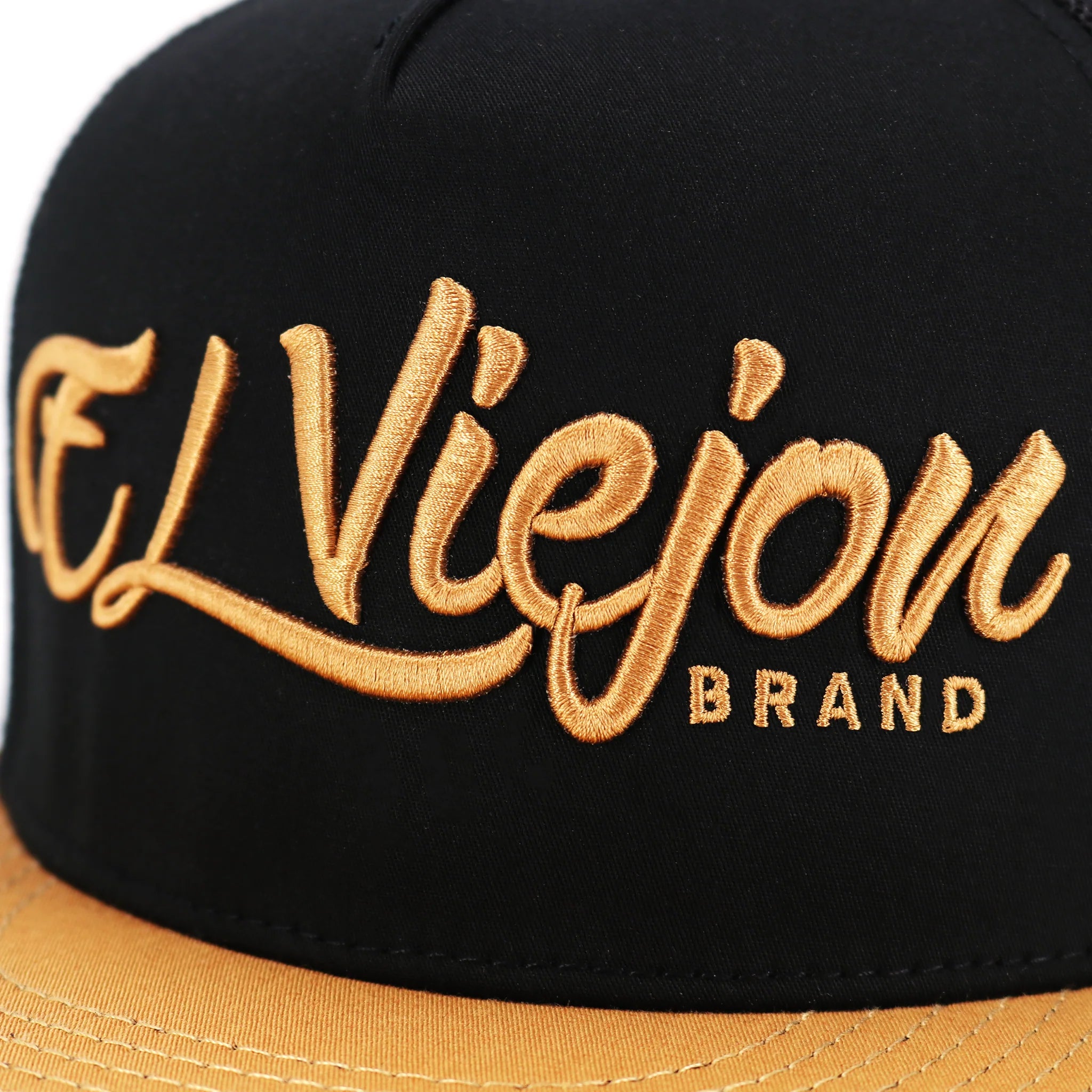 El Viejon Brand La Original Black Flat Visor Hat