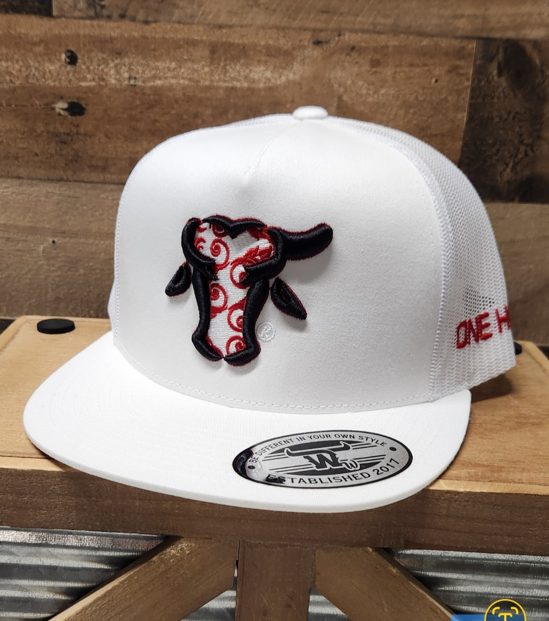 Western Texas One Horn White Hat