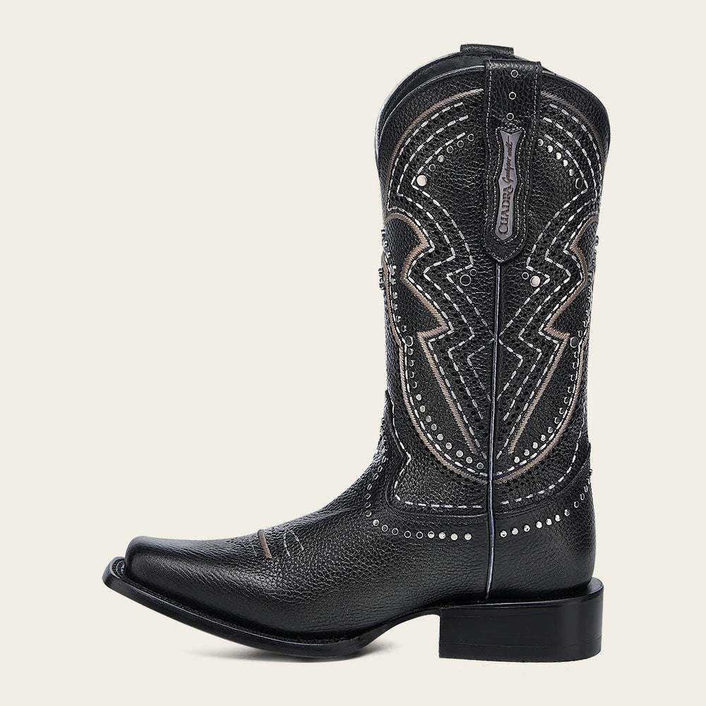 Cuadra Women's Laser & Embroidery Square Toe CU991 - Dubai Gold