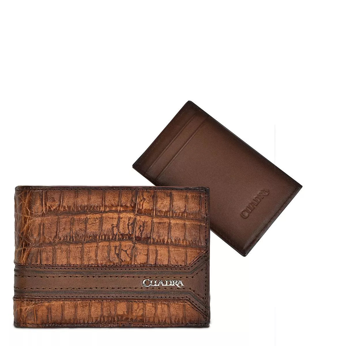 Cuadra Men's Honey Caiman Wallet DU495