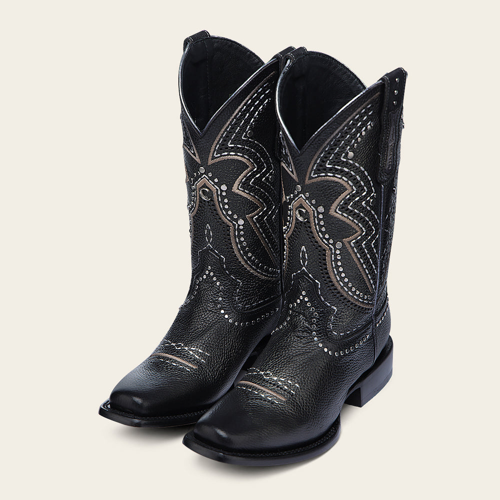 Cuadra Women's Laser & Embroidery Square Toe CU991 - Dubai Gold