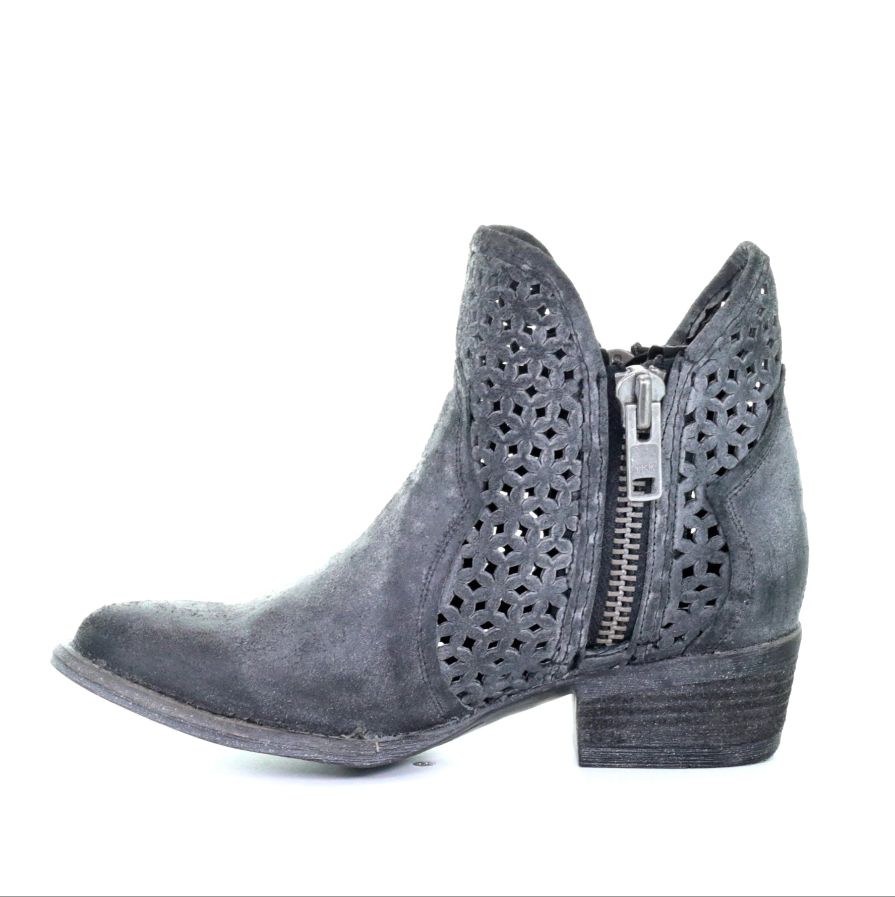 Circle G Women's Cutout Short Boot Q5059 - Grey