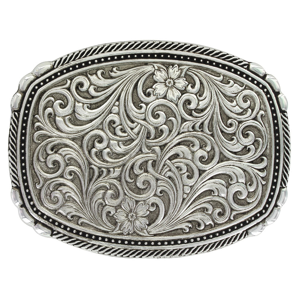 Montana Belt Buckle "Antiqued Pinpoints and Twisted Rope Trim" 28400RTS