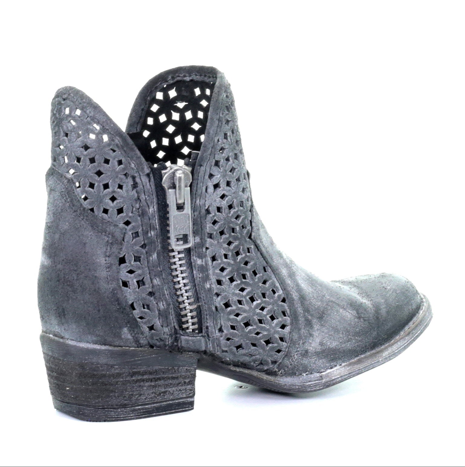 Circle G Women's Cutout Short Boot Q5059 - Grey