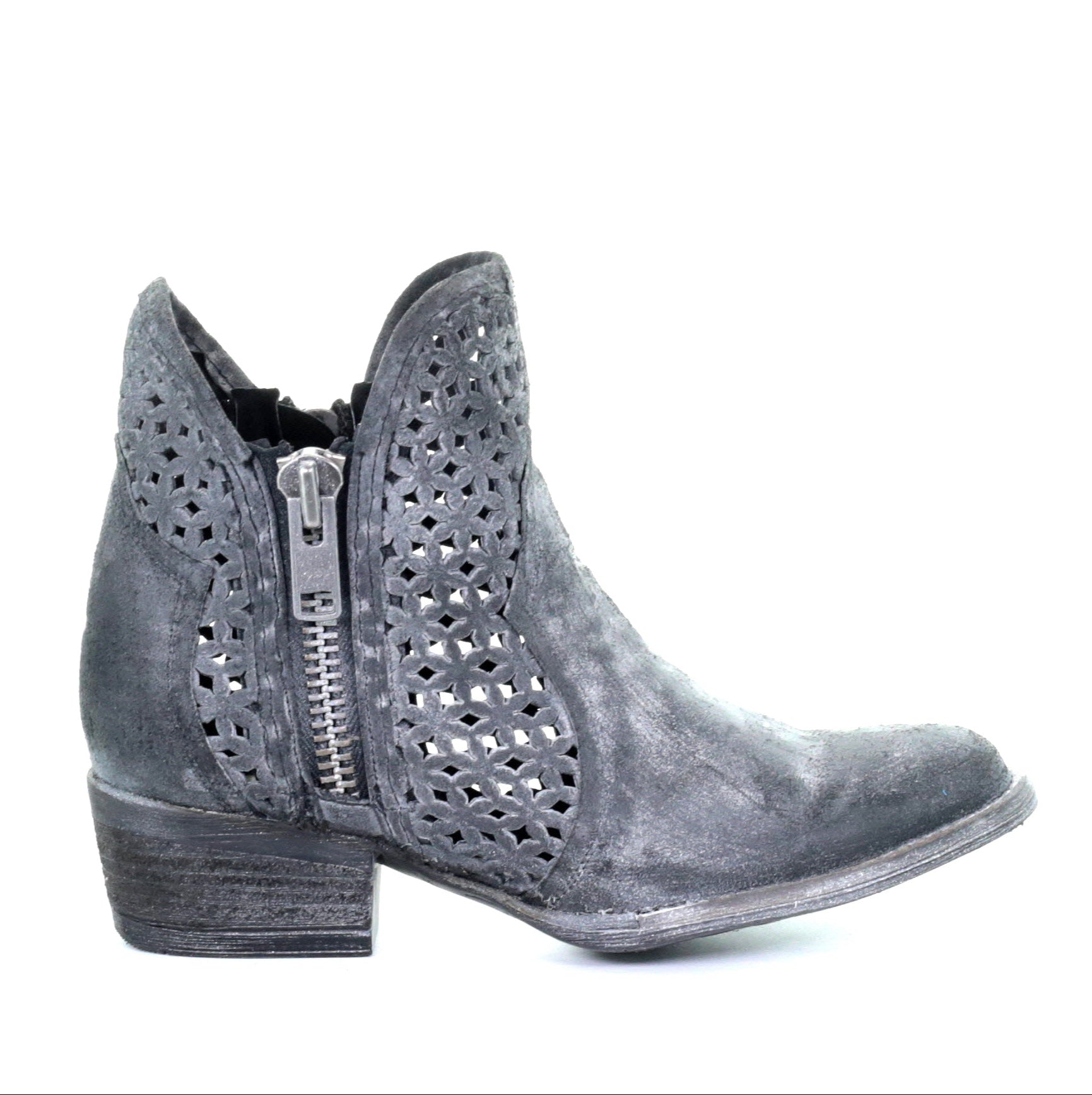 Circle G Women's Cutout Short Boot Q5059 - Grey