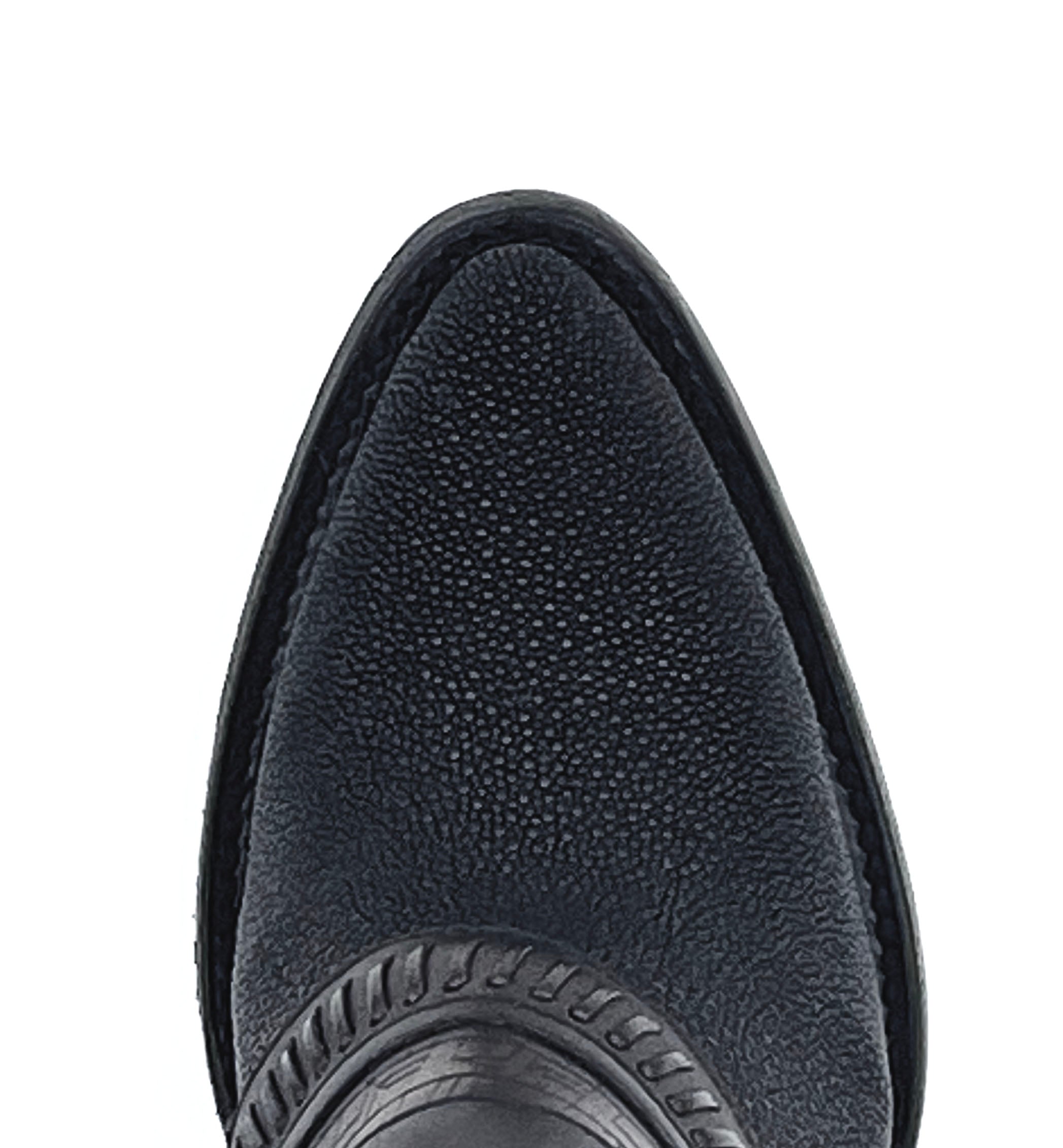 Cuadra Women's Black Stingray Laser & Woven Round Toe Ankle Boot CU618