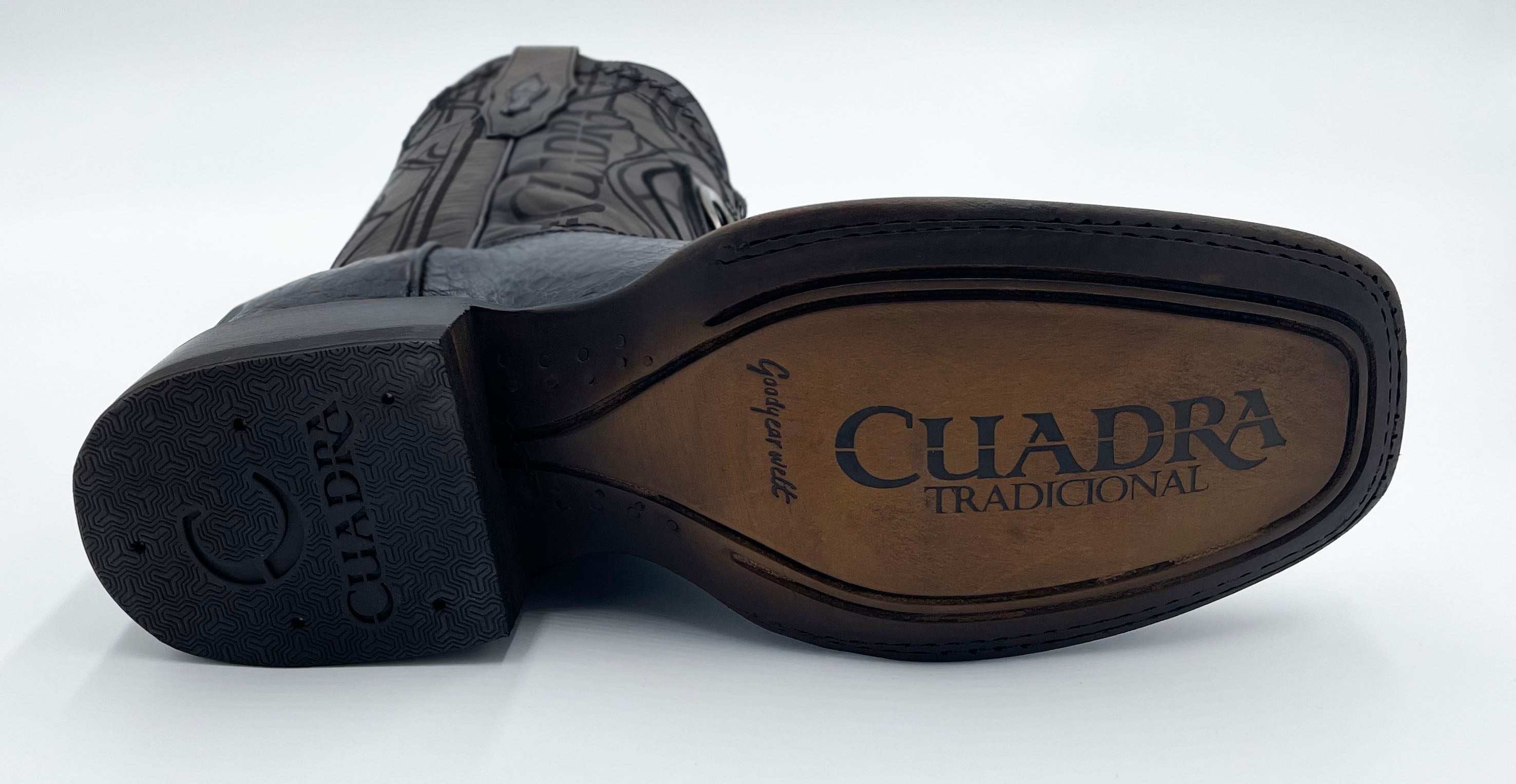 Cuadra Men’s Fuscus Caiman Belly Square Toe 3Z1OFY - Faena Grey