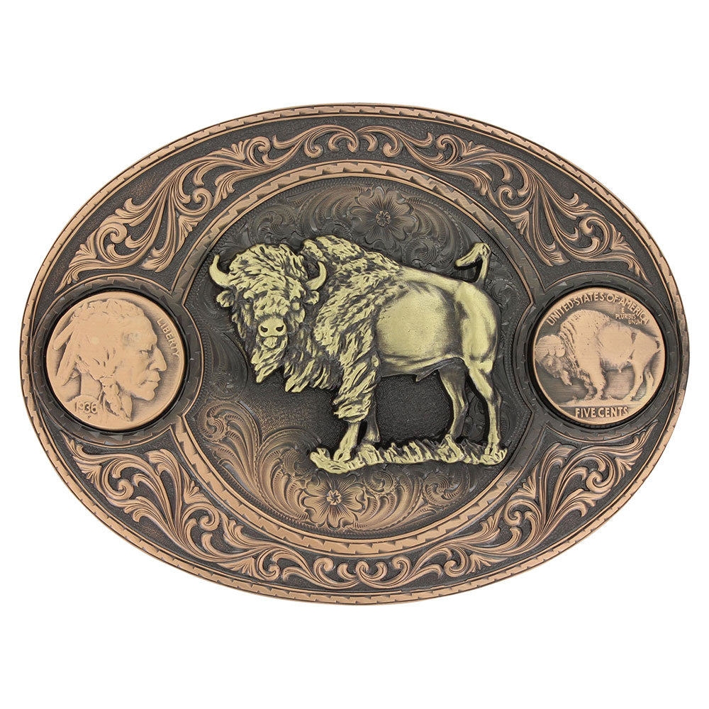 Montana Belt Buckle "Miner's Buffalo Indian Head" 4050BLB-941L