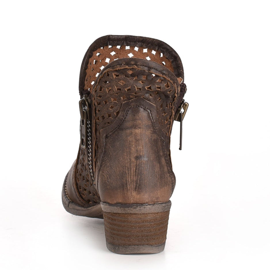 Circle G Women's Cutout Short Boot Q5019 - Brown