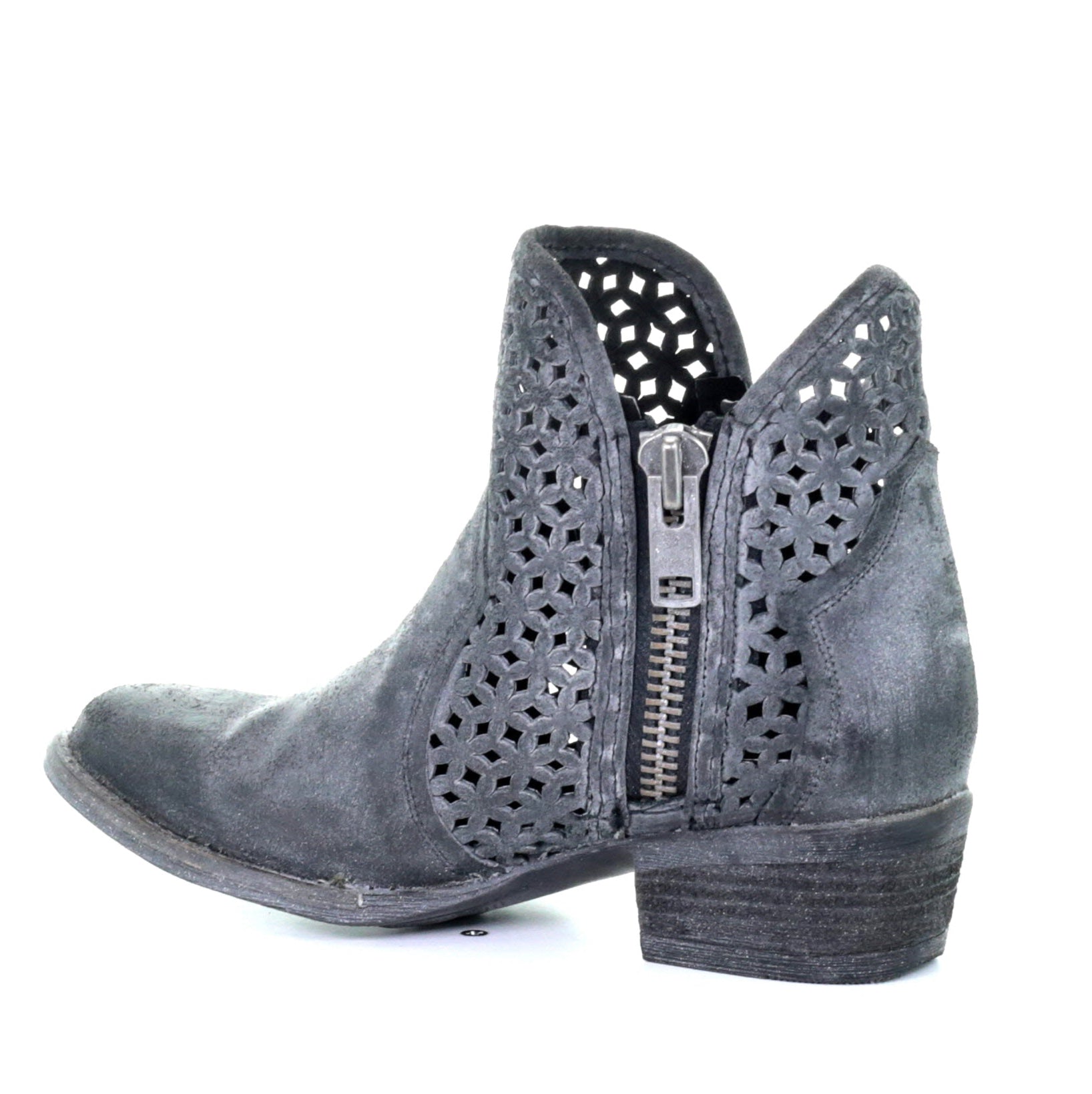 Circle G Women's Cutout Short Boot Q5059 - Grey