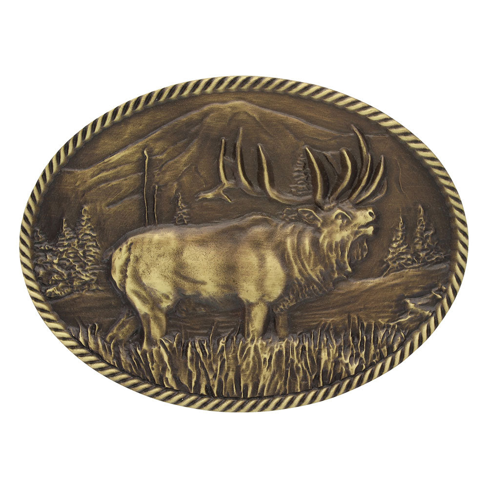 Montana Attitude Belt Buckle "Wild Elk" A506C