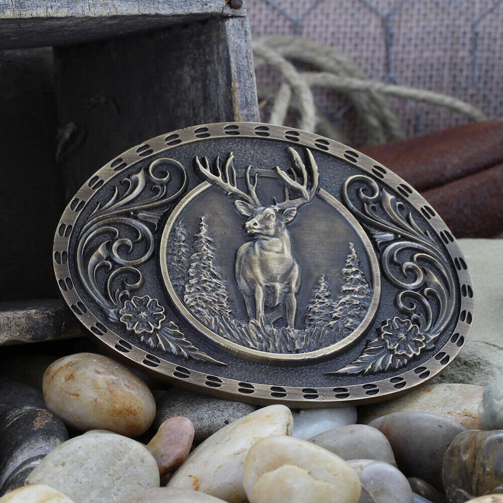Montana Attitude Belt Buckle "Wild Stag" A507C