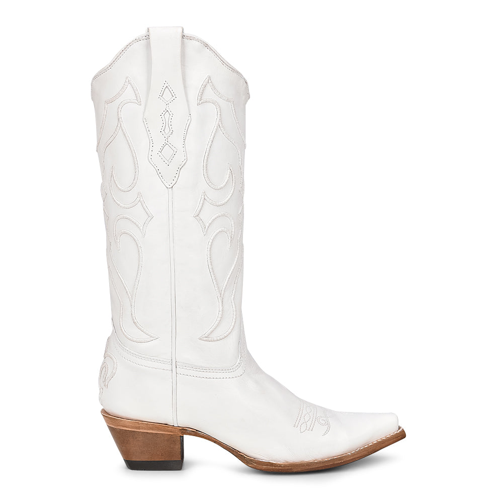 Corral Women's Boot Snip Toe Z5046 White Embroidery