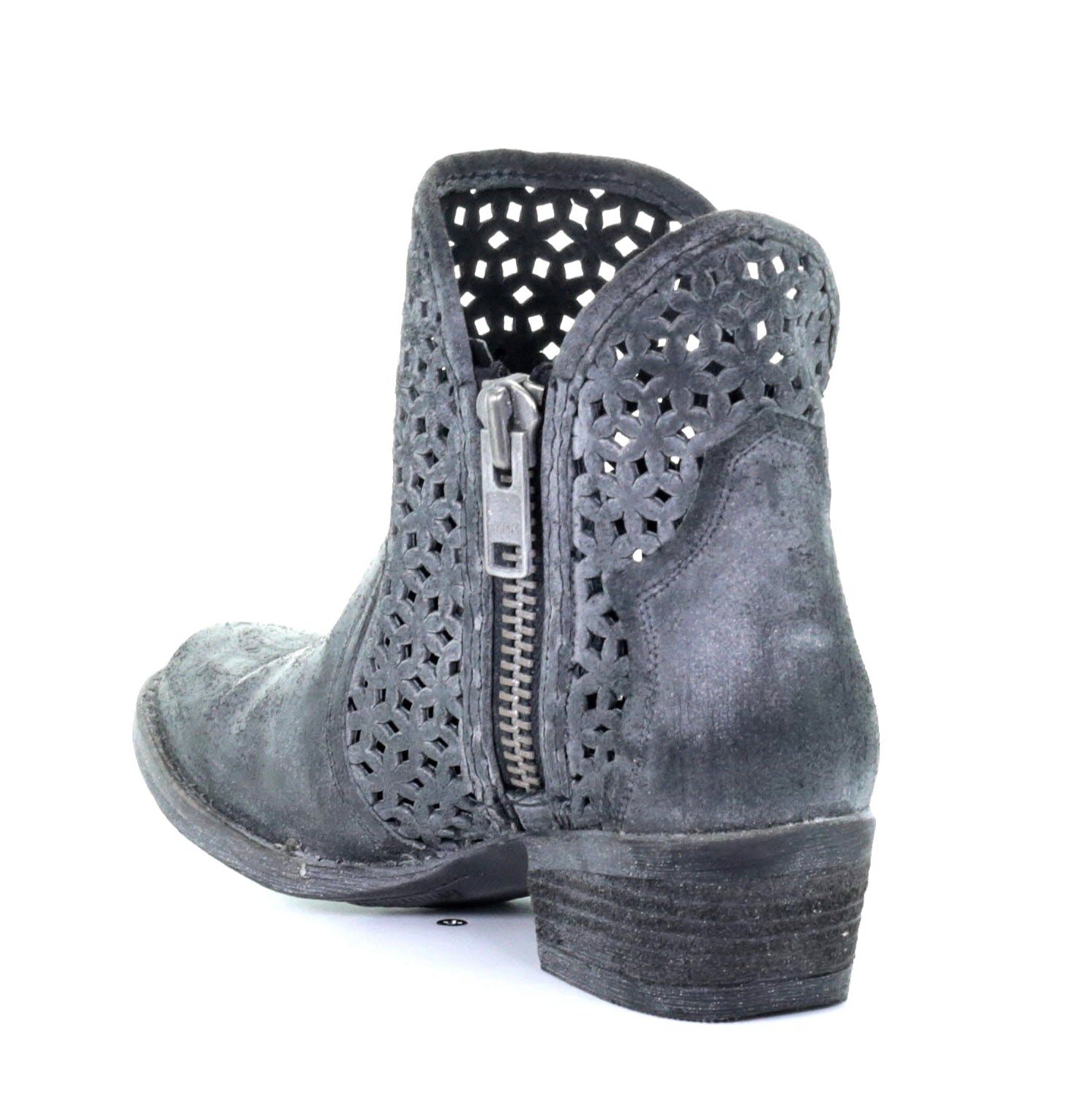 Circle G Women's Cutout Short Boot Q5059 - Grey