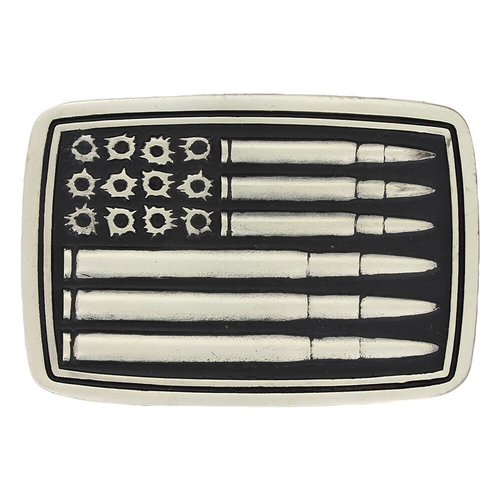 Montana Attitude Belt Buckle "Silverbullet Flag" A709P
