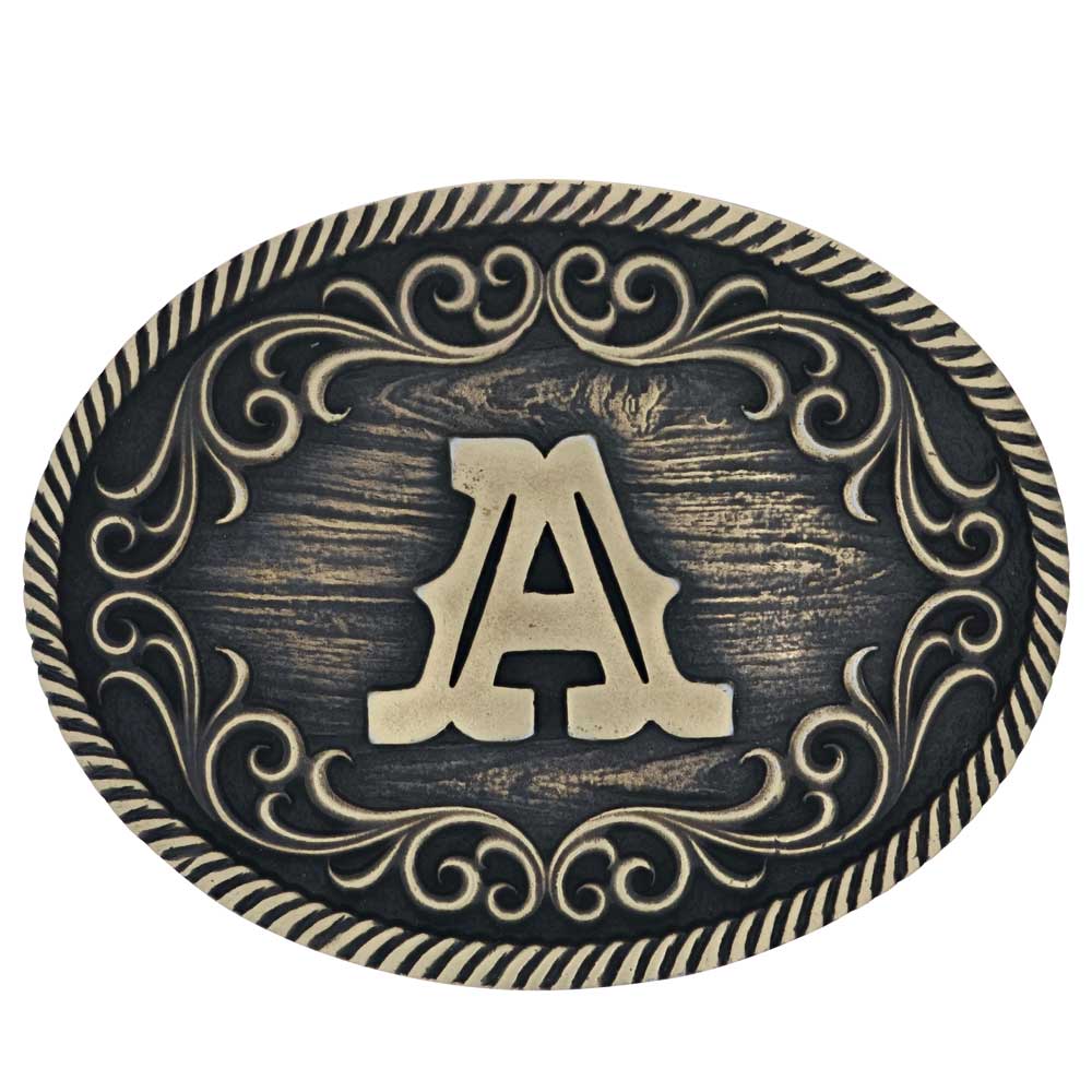 Montana Attitude Belt Buckle "Filigree Initial A" A915A