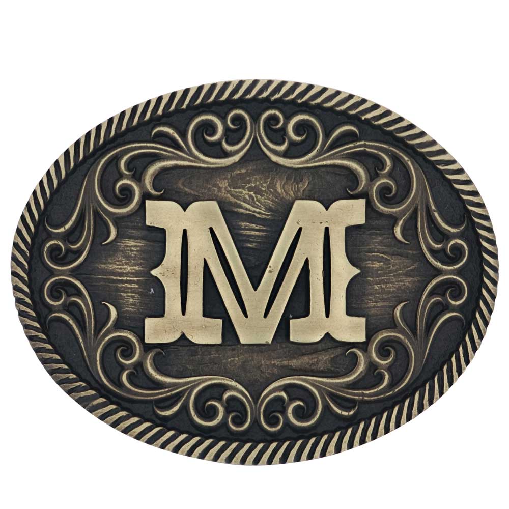 Montana Attitude Belt Buckle "Filigree Initial M" A915M