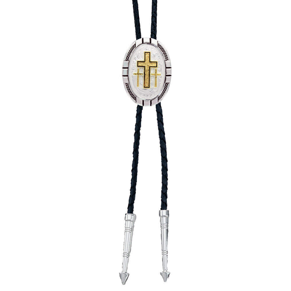 Montana New Traditions Four Directions Bolo Tie with Triple Cross Figure BT26-855