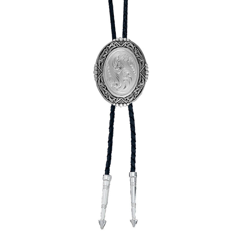 Montana Southwestern Rancher's Bolo Tie in Antiqued Silver BT46