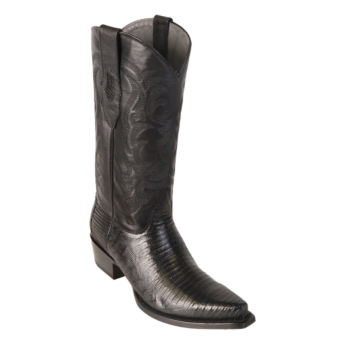 Los Altos Boots H94 Snip Toe Lizard - Black