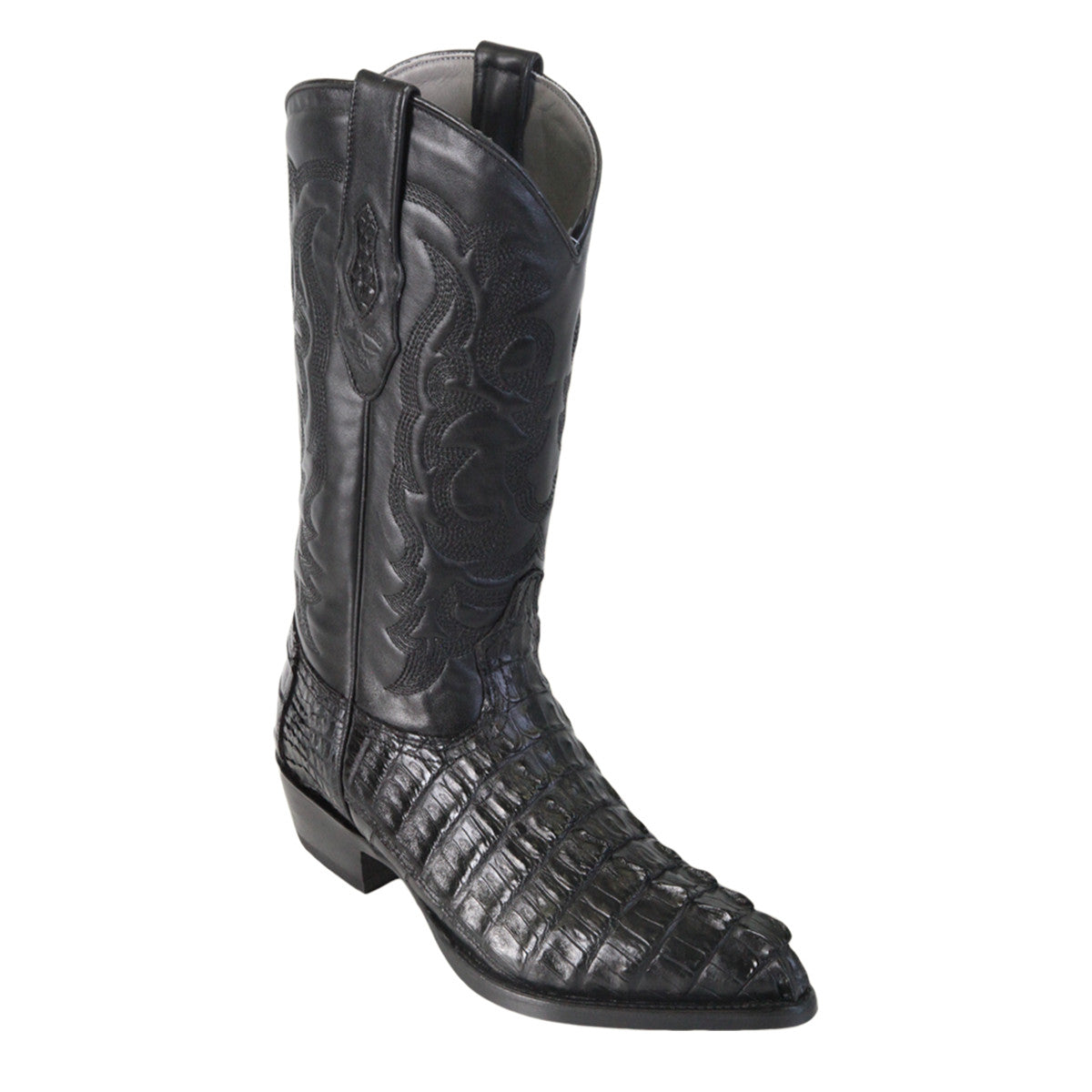 Los Altos Boots J-Toe Caiman Tail 990105 - Black