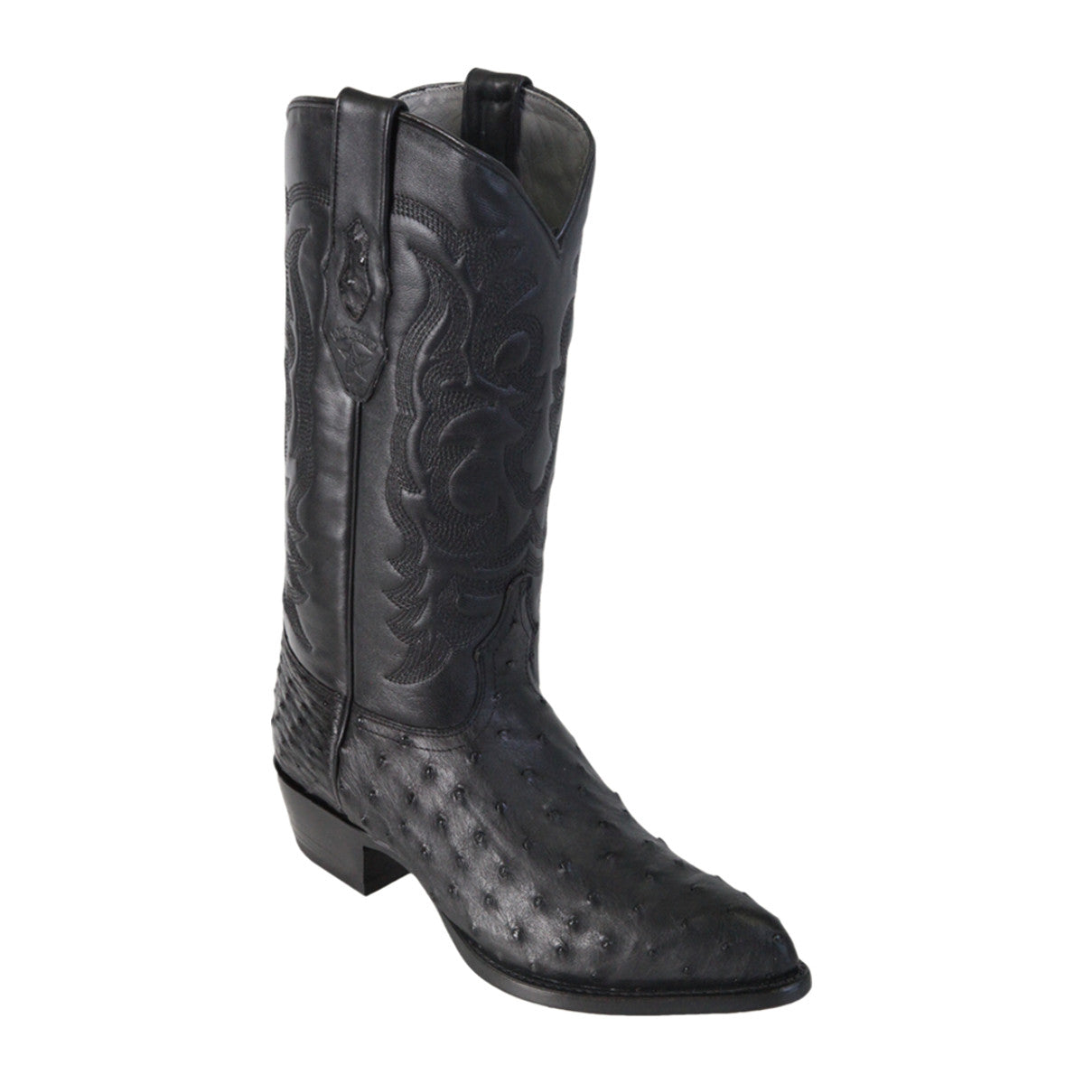 Los Altos Boots J-Toe Ostrich 990305 - Black