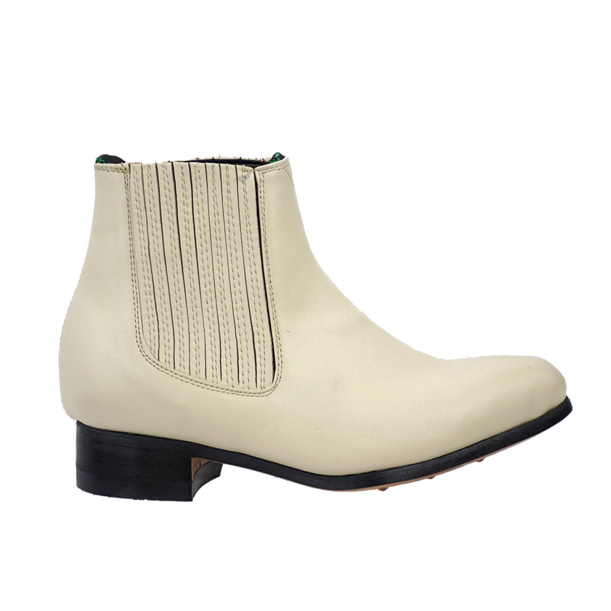 Botin Charro La Barca Piel - Hueso