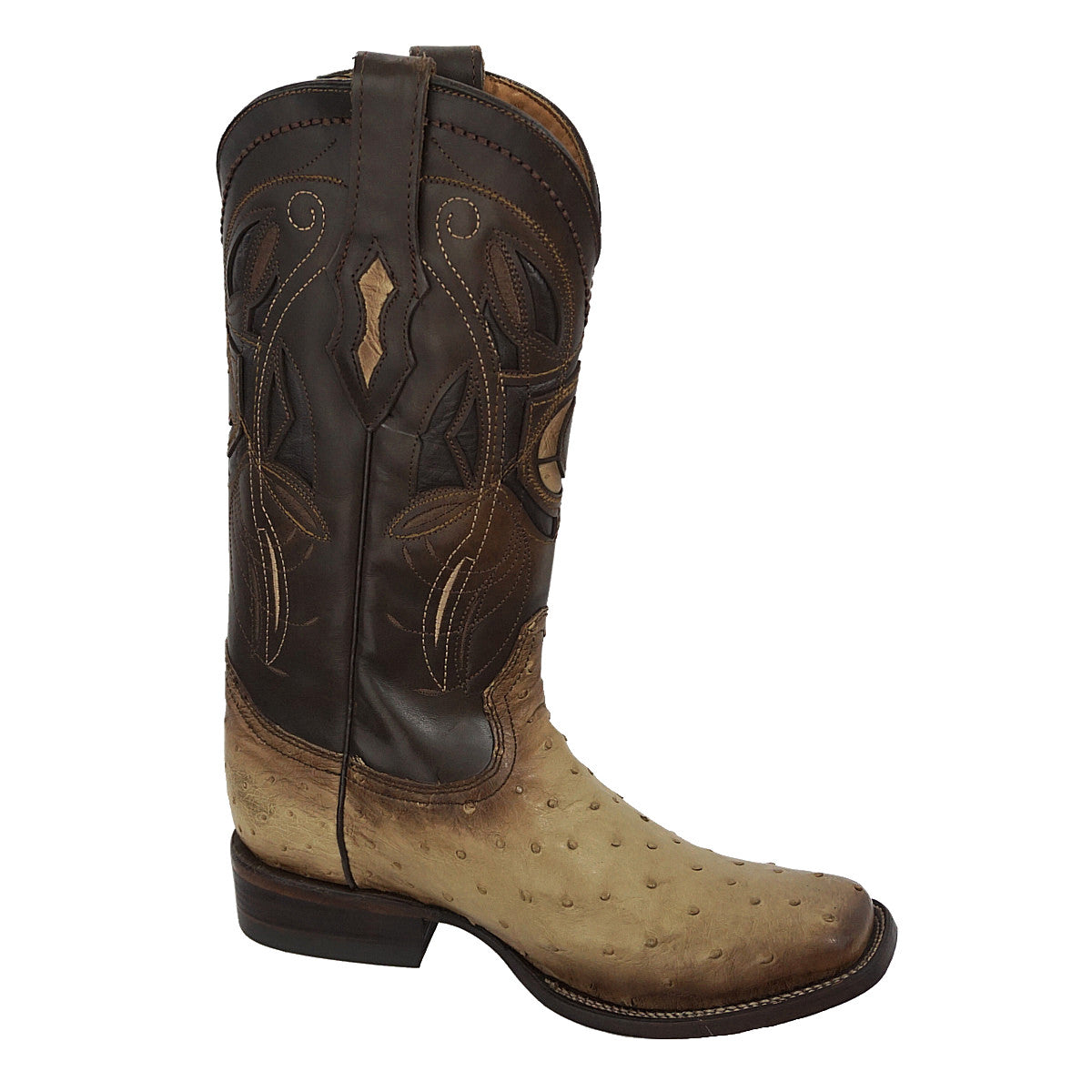 Bota Cuadra Wide Square Toe Ostrich 2P02A1 - Flame Oryx