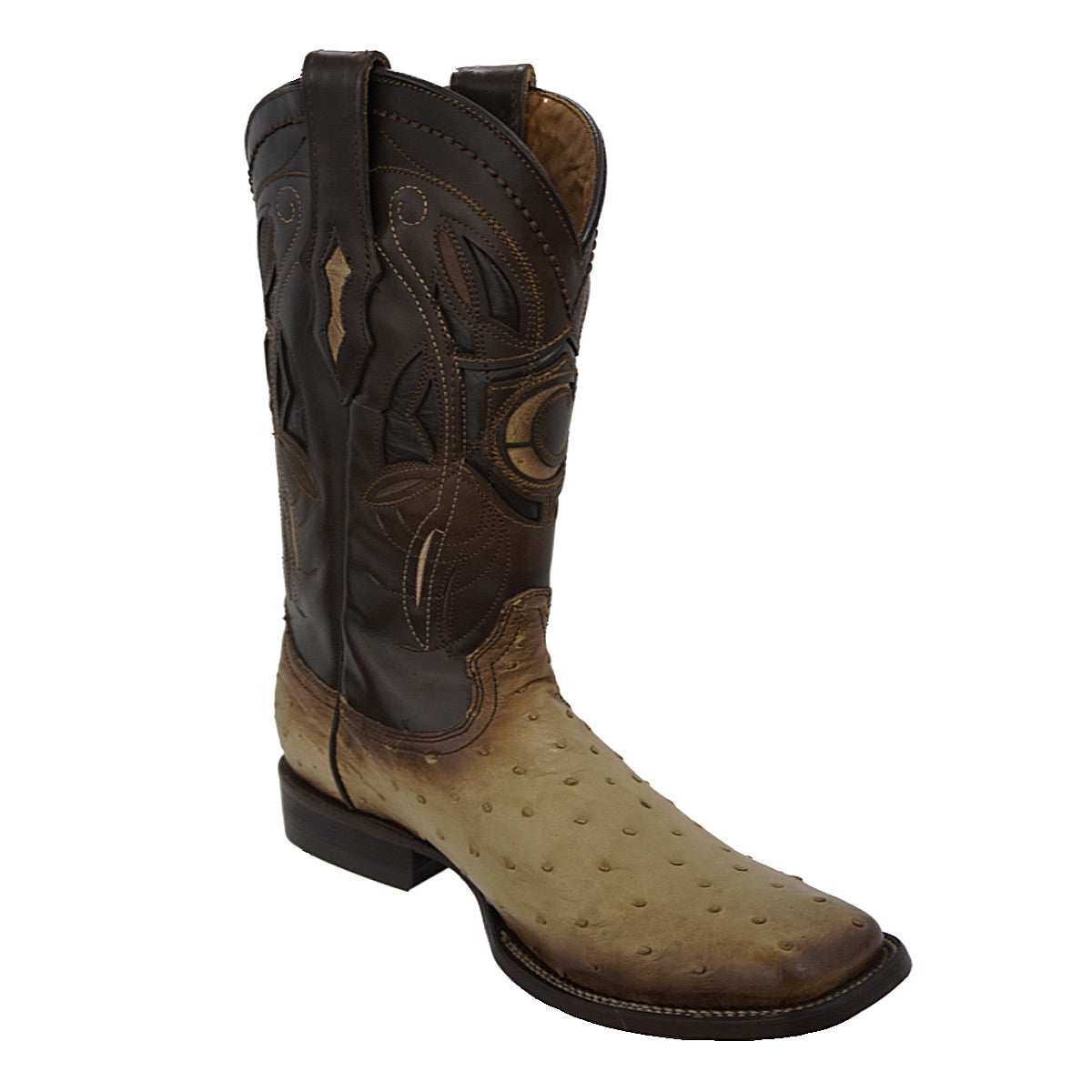 Bota Cuadra Wide Square Toe Ostrich 2P02A1 - Flame Oryx