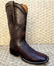 Load image into Gallery viewer, Bota Cuadra Wide Square Toe Smooth Ostrich 3Z01AB - Black Cherry
