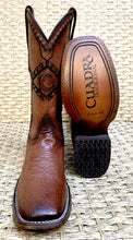 Cargar imagen en el visor de la galería, Cuadra Men’s Square Toe Boots Smooth Ostrich 3Z01AB - Flame Choco
