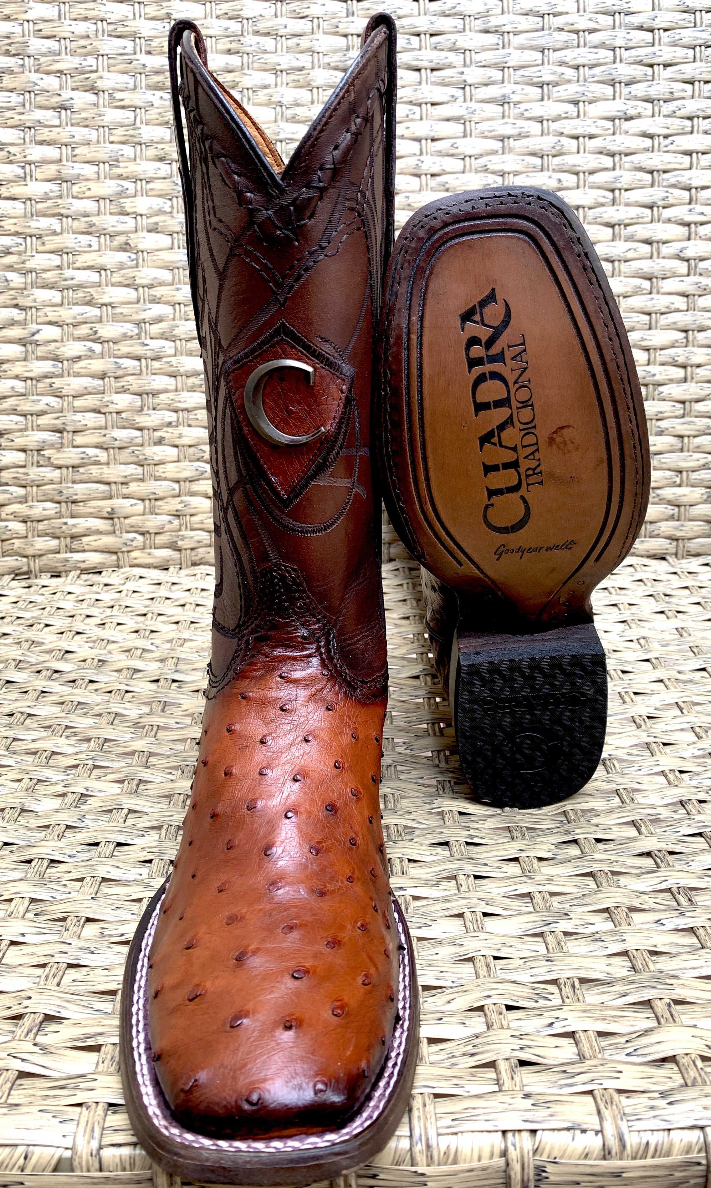 Cuadra Men’s Ostrich Square Toe CU457 - Moroni Castaño