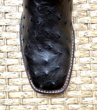 Cargar imagen en el visor de la galería, Bota Cuadra Wide Square Toe Ostrich 3Z1OA1 - Ave Negro
