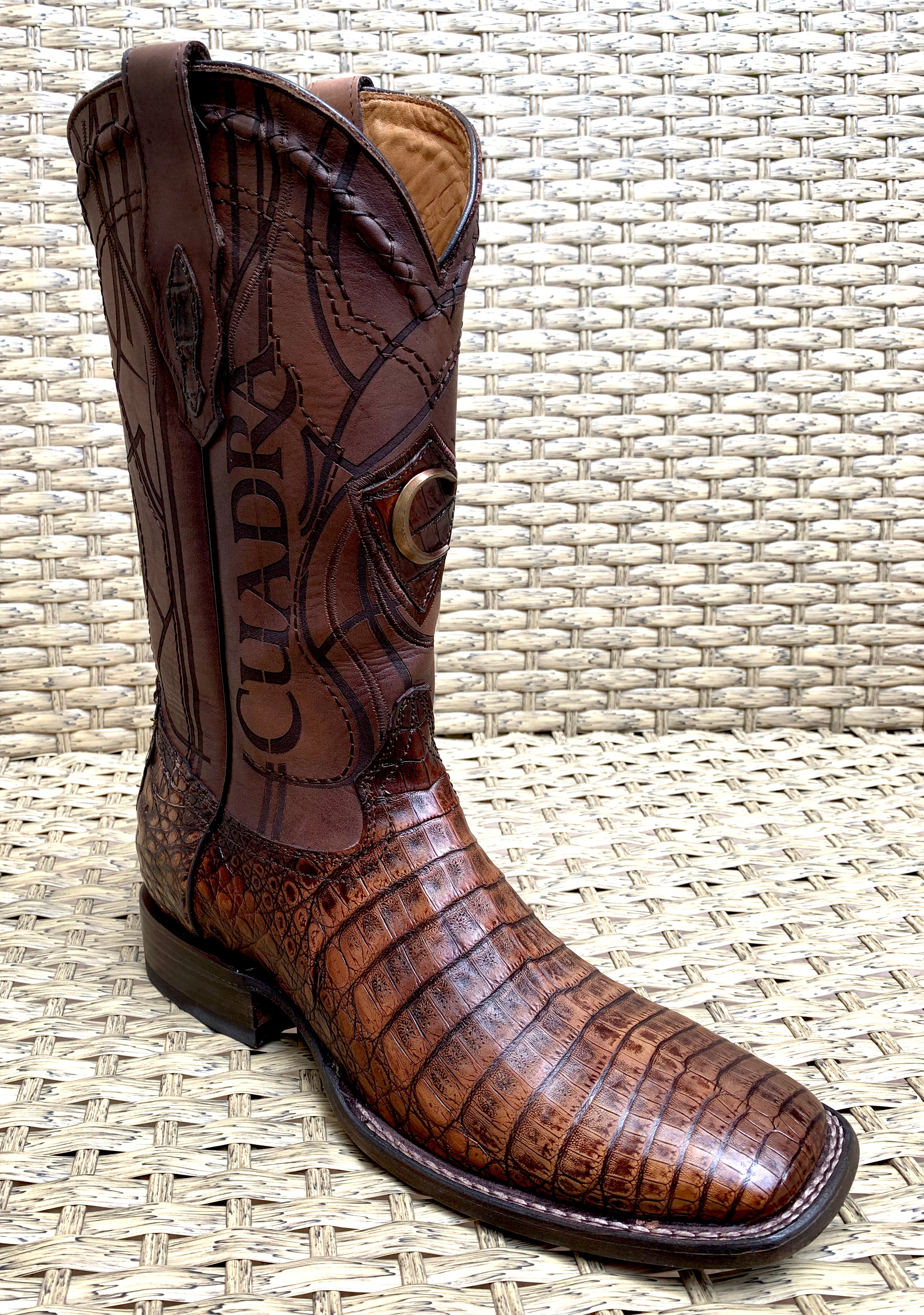 Cuadra Men’s Fuscus Caiman Belly Square Toe CU620 - Porto Maple