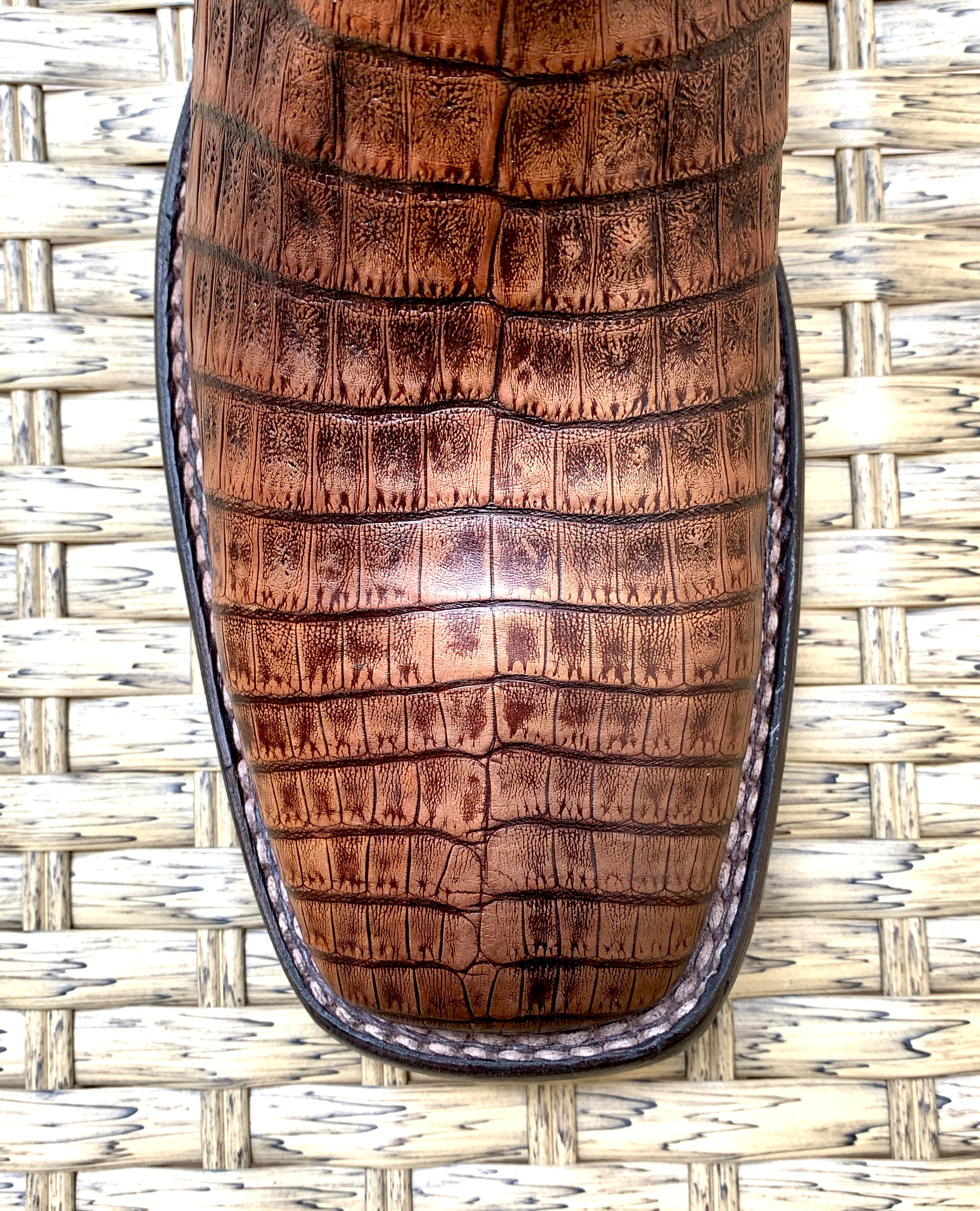 Cuadra Men’s Fuscus Caiman Belly Square Toe CU620 - Porto Maple