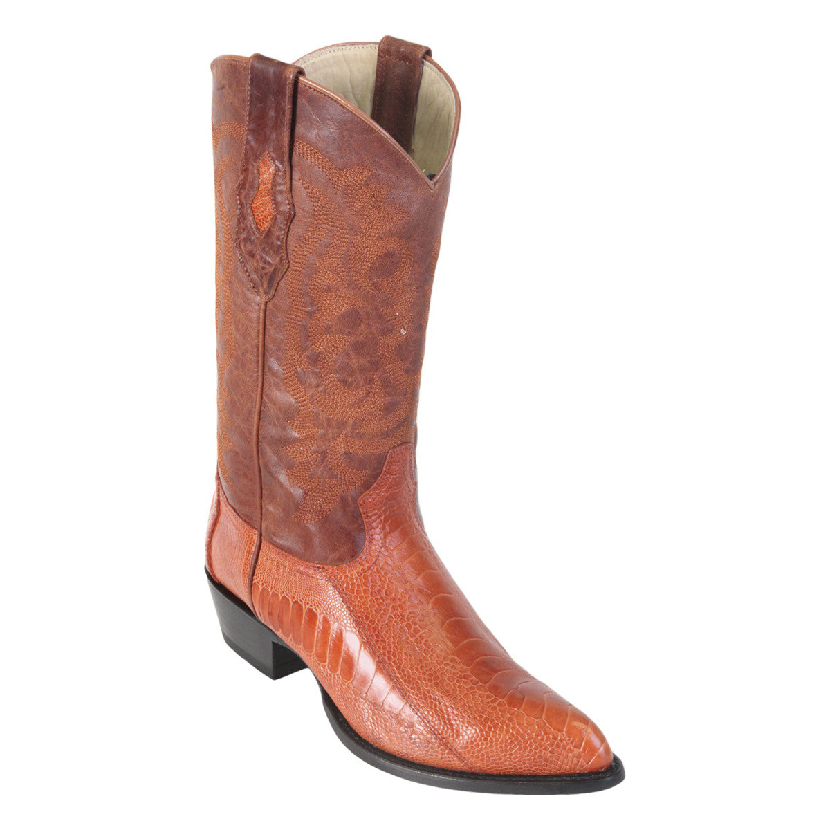 Los Altos Boots J-Toe Ostrich Leg 990503 - Cognac