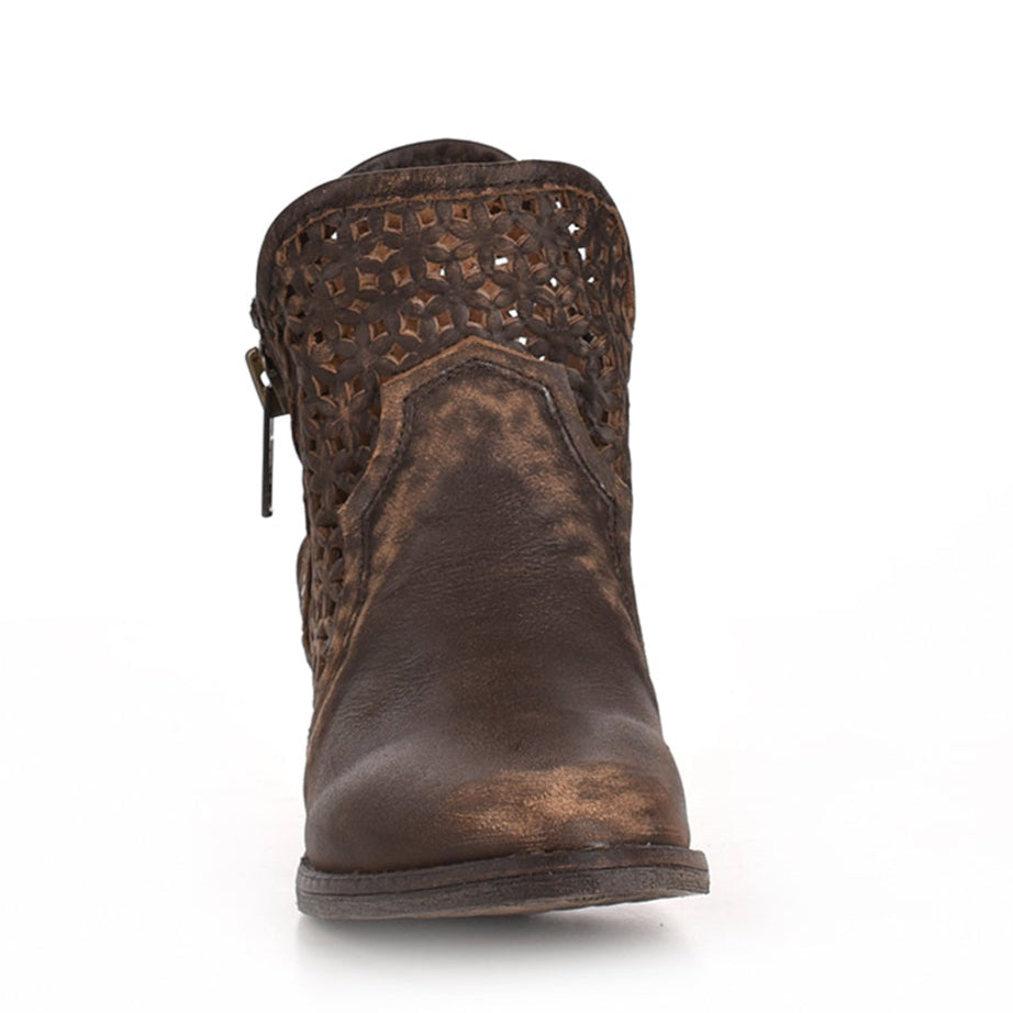 Circle G Women's Cutout Short Boot Q5019 - Brown