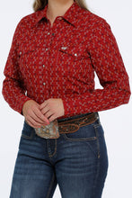 Load image into Gallery viewer, Cinch Women&#39;s Long Sleeve Shirt MSW9201036 - Red
