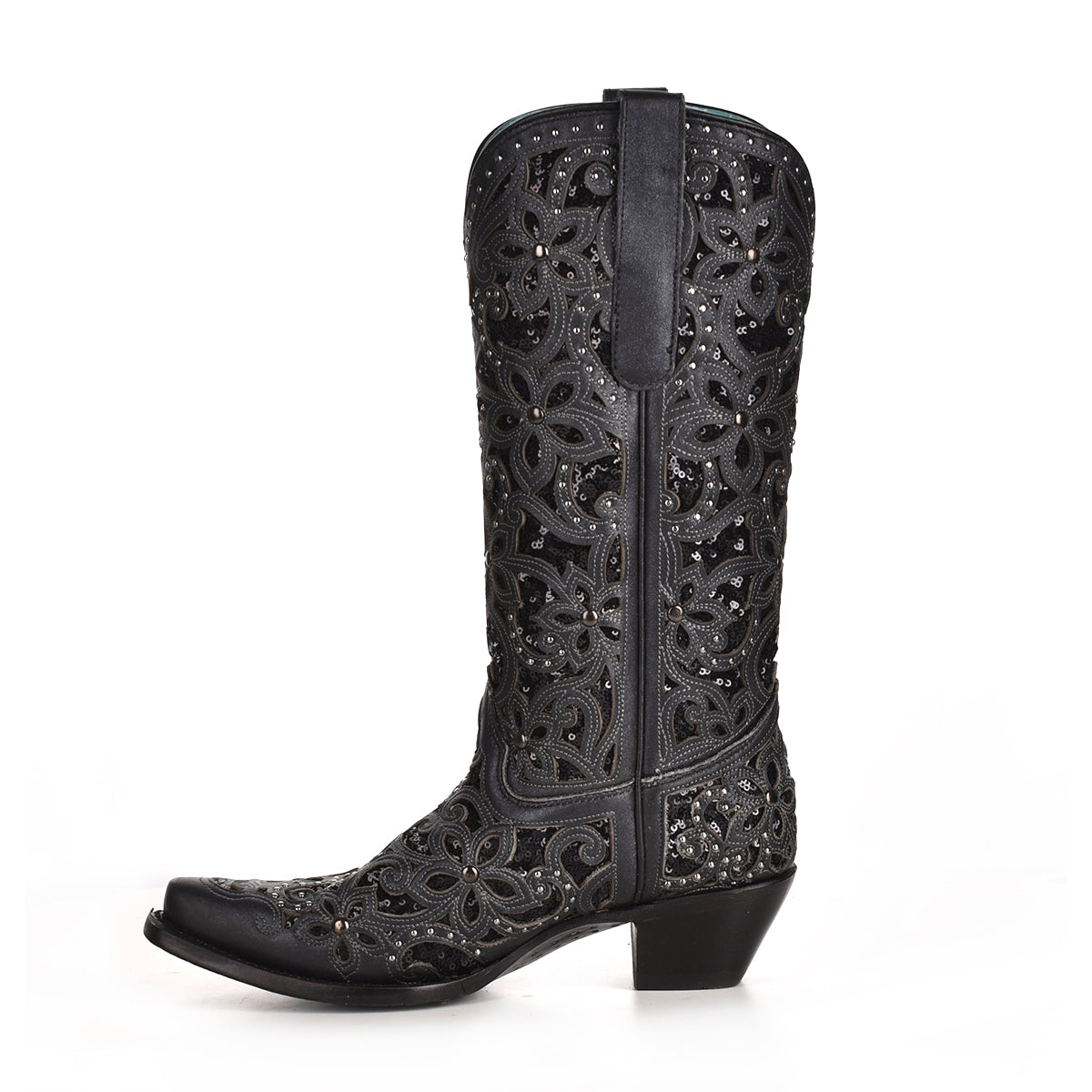 Corral Women's Boot Snip Toe A3752 Black Inlay & Embroidery