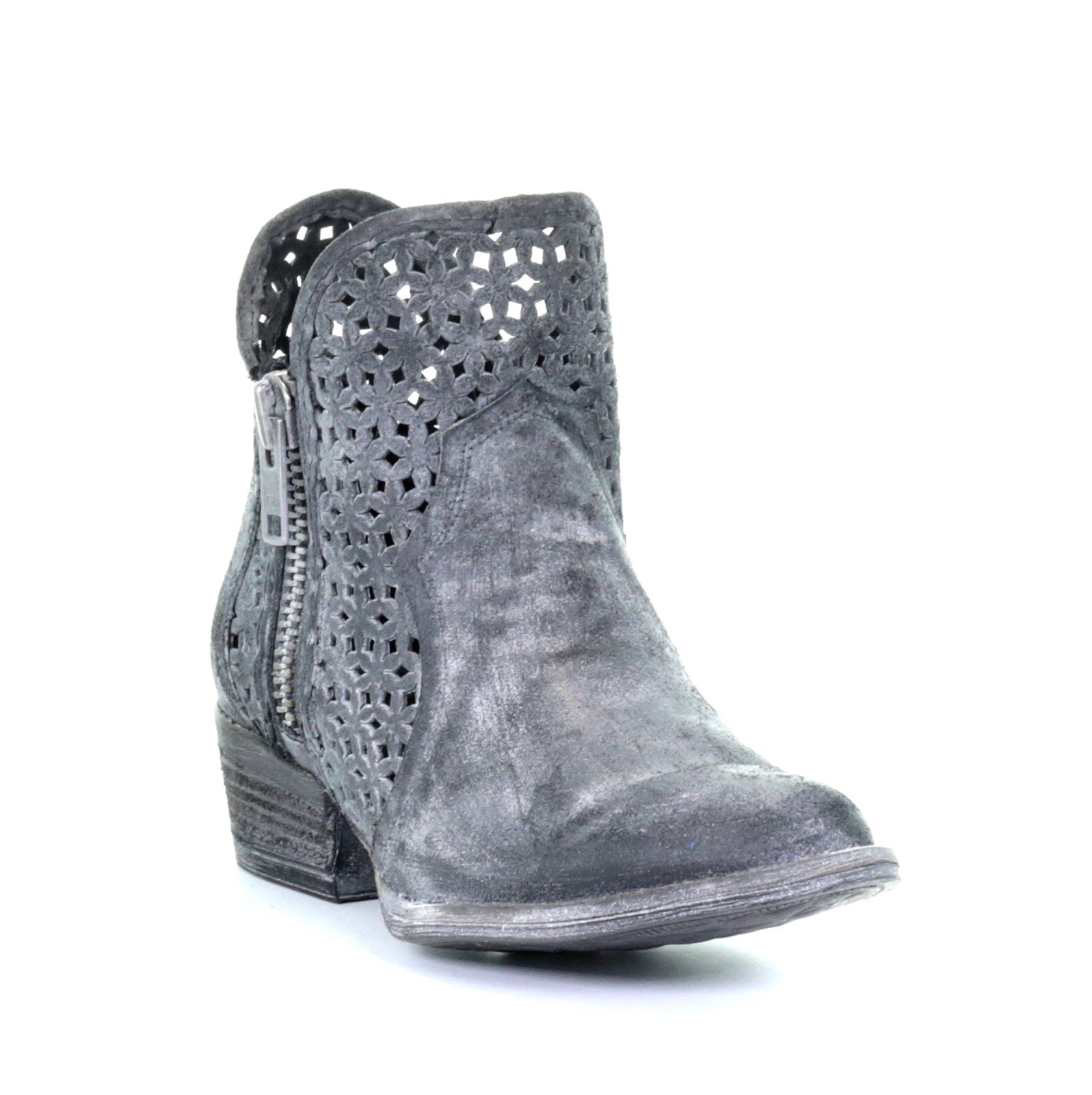 Circle G Women's Cutout Short Boot Q5059 - Grey