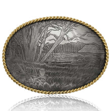Load image into Gallery viewer, Montana Belt Buckle &quot;Midwest Farm Scene&quot; G1258
