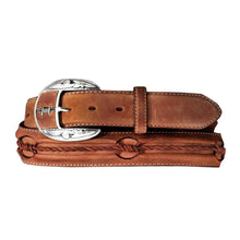 Load image into Gallery viewer, Justin &quot;Fenced In&quot; Men&#39;s Belt C10817 - Brown
