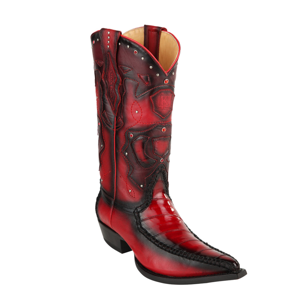 King Exotic H95 3x Toe Eel Stitched - Red
