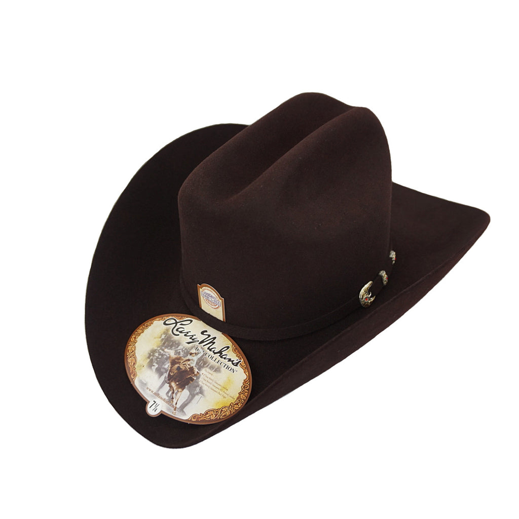 Larry Mahan's 6x Real Felt Hat - Black Cherry