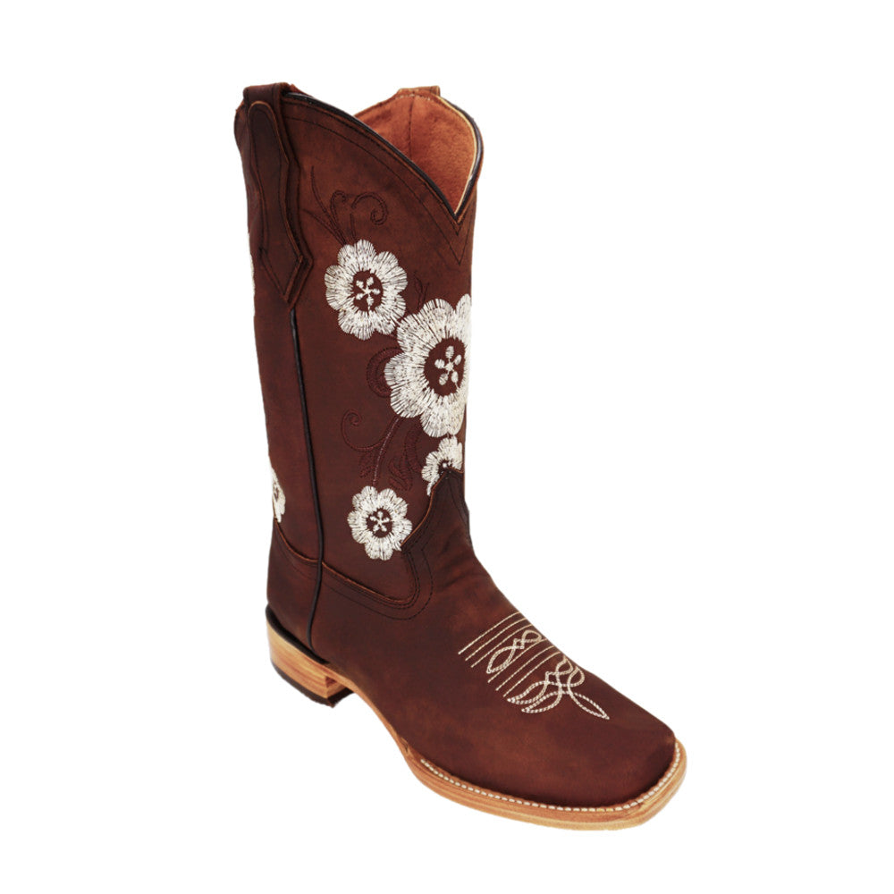 La Sierra Women's Boots 704 Flowers - Crazy Caoba