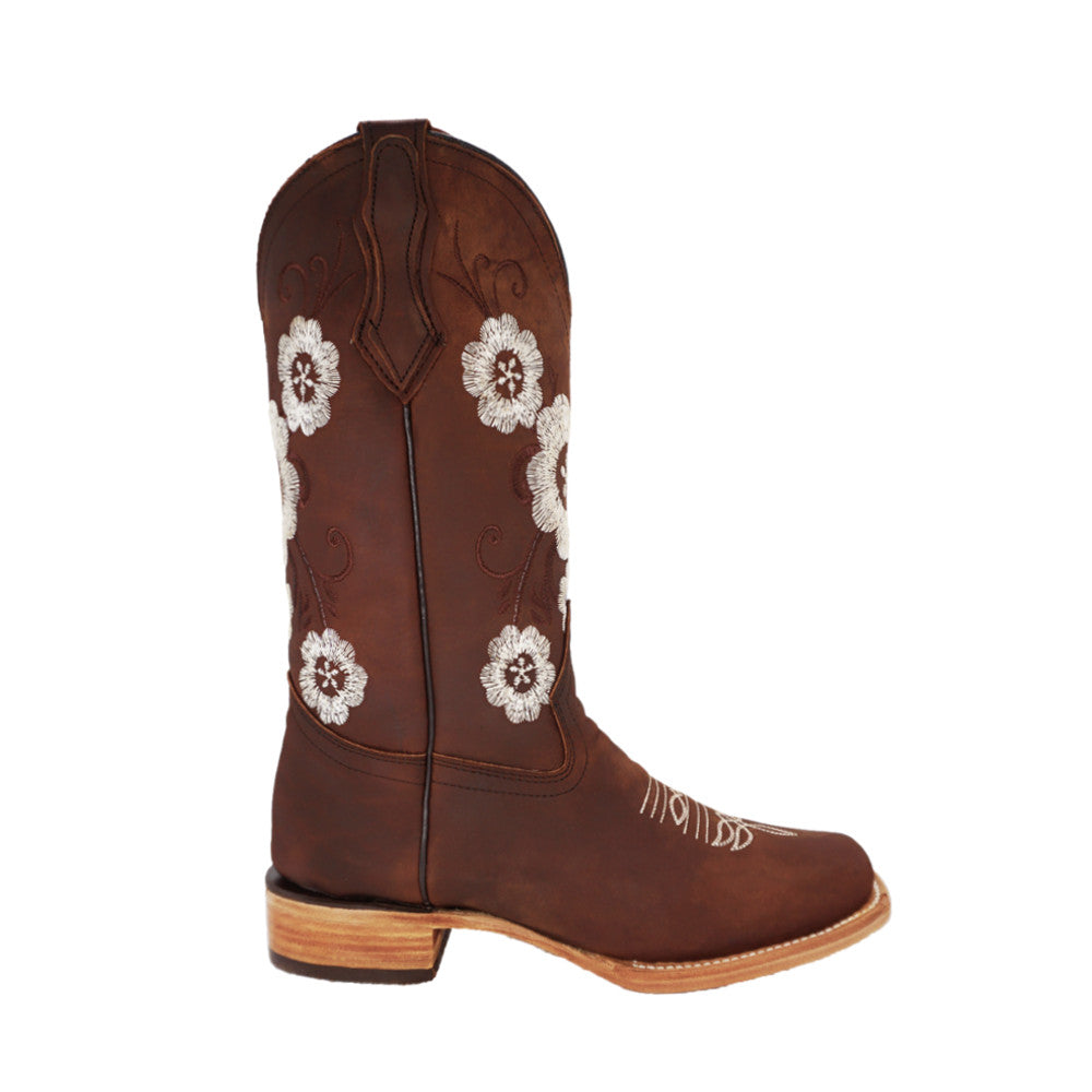La Sierra Women's Boots 704 Flowers - Crazy Caoba