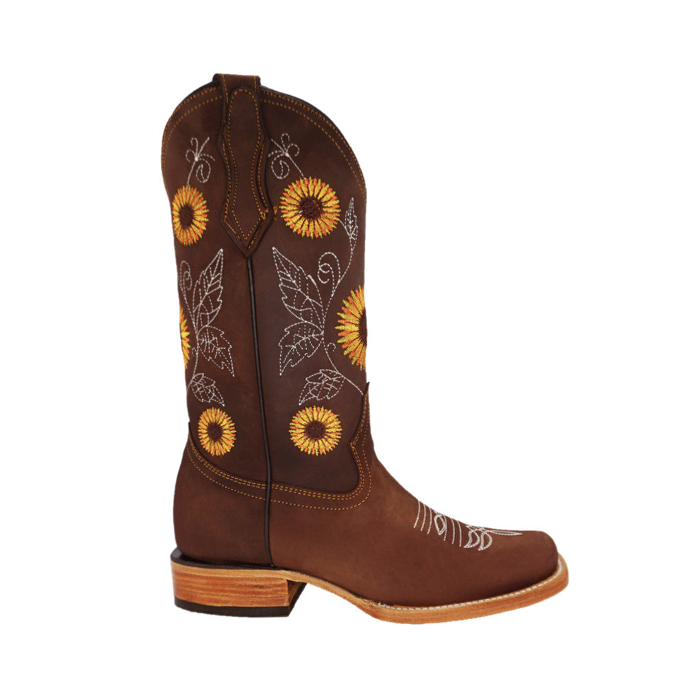 La Sierra Women's Boots 808 Sunflowers - Crazy Tabaco