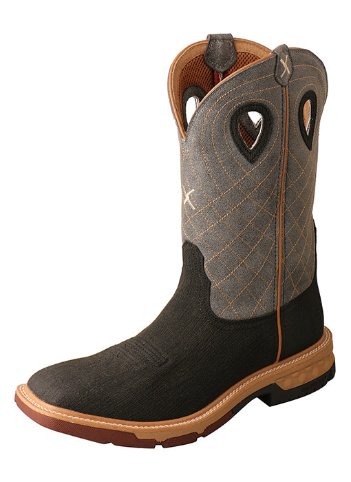 Twisted X MXB0002 12" Western Work Boot - Brown/Grey